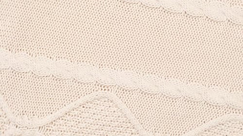 Close Up of Knitted Patterned Blanket