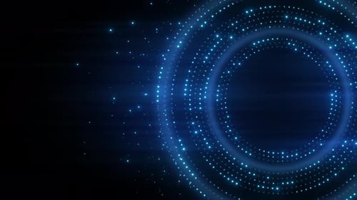 Abstrakter Technologie-Hintergrund mit blauen leuchtenden Punkten