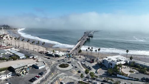 Beach Scenery at Santa Cruz in California United States.