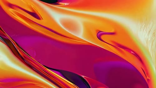 Colorful Abstract Fluid Waves Seamless Loop Background Animation