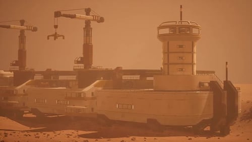 Mars Colony Facility with Advanced Structures for Human Settlement Exploration