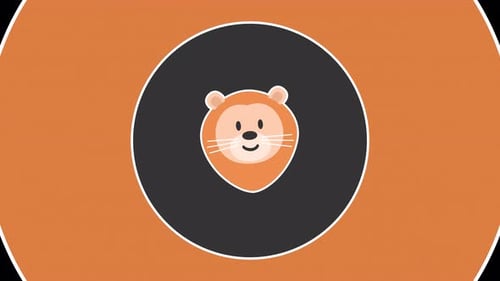 Cartoon lion Animal Transition with alpha channel. 4K