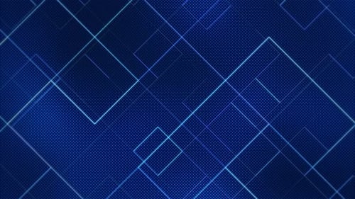 Abstract Blue Geometric Lines Tech Background Animation