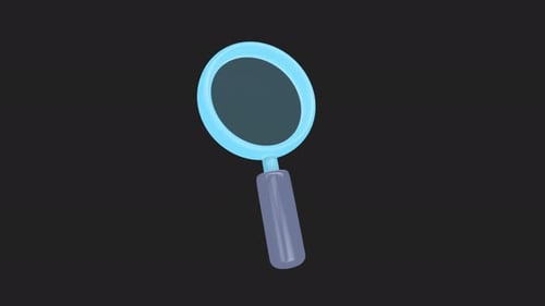 Modern 3D Magnifying Glass Search Animation