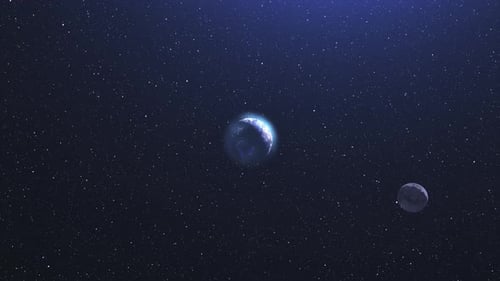 Der Mond dreht sich um die Erde, 4K