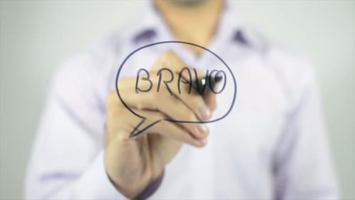 Bravo, Writing on Screen