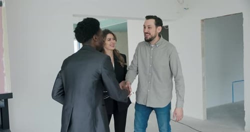 Couple Exploring Newly Constructed African Real Estate Development Without Renovation Couple