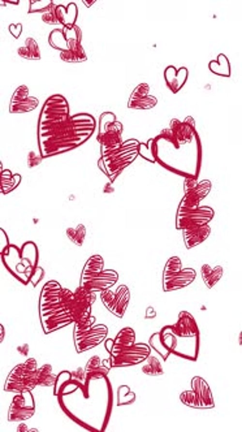 Bucle de fondo de corazones verticales