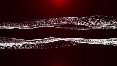 Animation d'ondes linéaires de particules à points