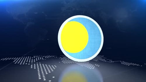 Übergang zur Palau-Flagge