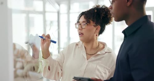 Business Meeting With Whiteboard in a Modern Office