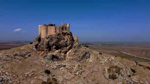 Turkey Castles: Tumlu Castle: A Drone's Historic Perspective, Majestic Castle: Aerial View from Stee