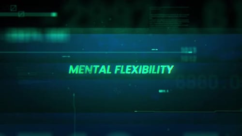 Flexibilité mentale Word on Noise Glitch Error Technology Contexte de données futuriste