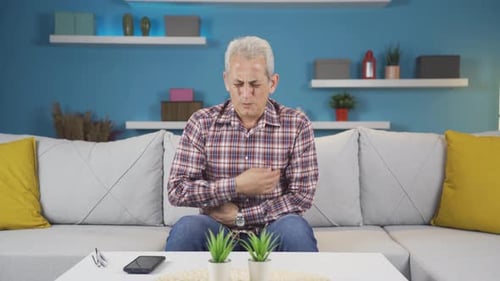 Man with nausea.