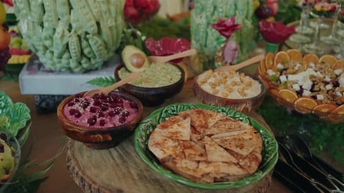 Delicious Dishes Displayed on Decorated Table