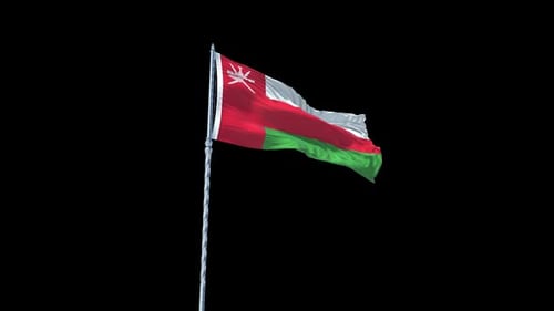 Realistic Waving National Flag of Oman
