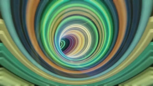 Projection VJ en 3D, distorsion cosmique, vol dans un tunnel à vitesse spatiale, boucle sans fin, concept futuriste