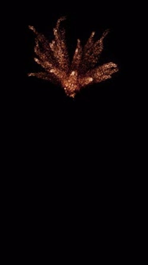 Dynamic Fiery Particle Burst Transition