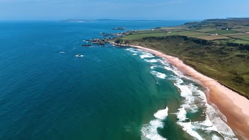 Picturesque green shore of Ireland.