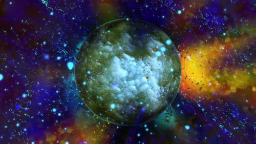 Abstract Cosmic Sphere Tunnel Journey Animation