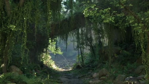 A Serene Forest Path in the Scenic Landscapes of New Zealand Mountain Path