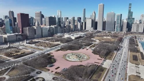 Horizonte de Chicago en Chicago en Illinois, Estados Unidos.