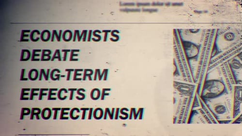 Les économistes débattent des effets à long terme du protectionnisme Titre d'un journal