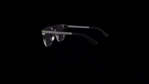 Modern Eyeglasses Rotating Product Display on Alpha Channel