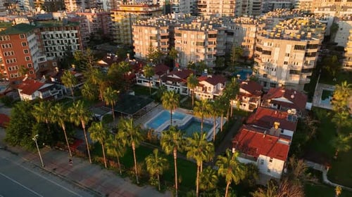Beautiful Urban Background on the Mediterranean Sea