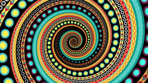 Décoration africaine en forme de cercle infini