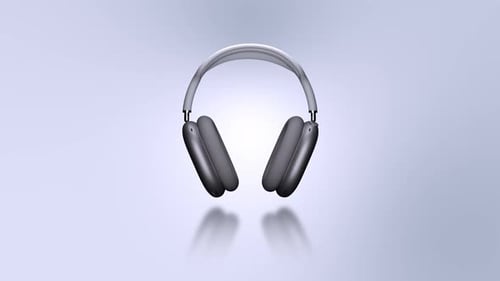 Modern 3D Rotating Wireless Headphones Product Display Animation