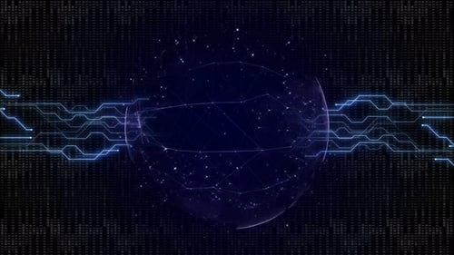 Abstract Technology Cyberspace Background, Loop