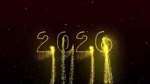 Golden Particle New Year 2026 Reveal Animation