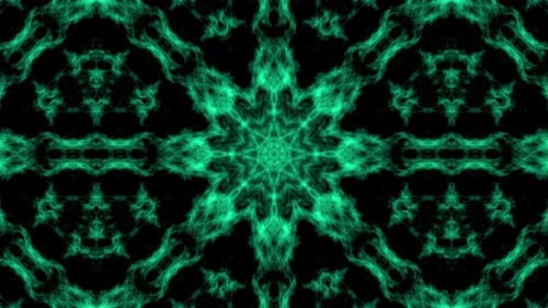 Bright Cyan and Green Swirling Smoke | Symmetrical Abstract Pattern for Modern Digital Wallpaper
