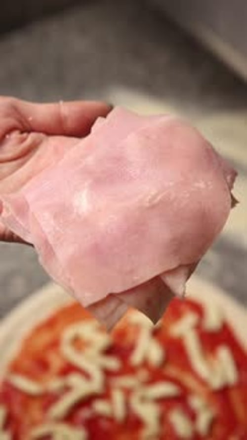 The chef makes delicious pizza in a professional kitchen.