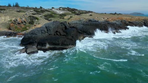 Ocean Waves Crashing Against Rocks And Cliffs Large Ocean Beautiful Wave Awesome Power of Waves