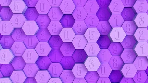 Zufallszahl Sechseckig Violett