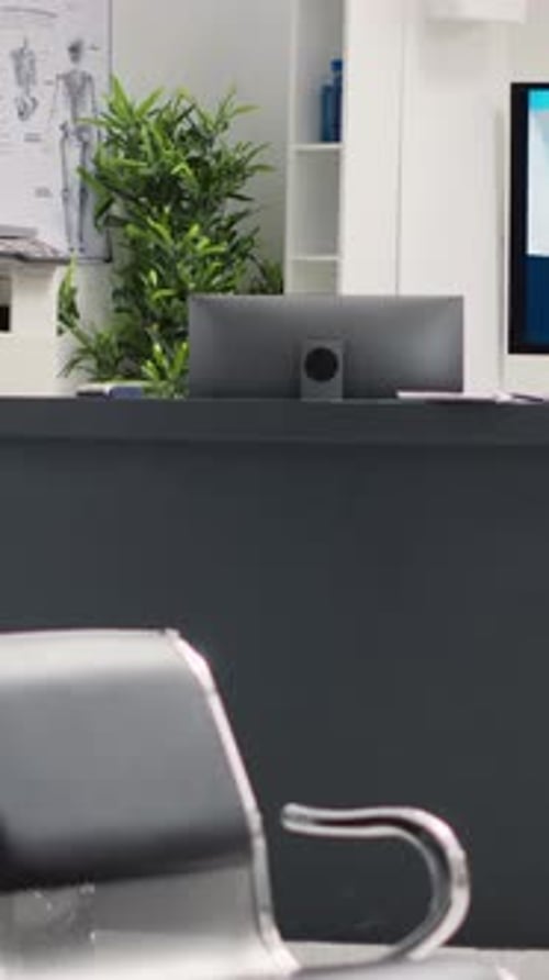 Establishing shot of a Hospital Waiting Room