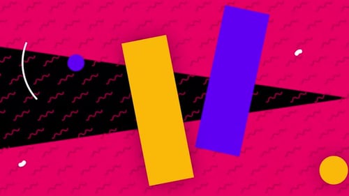 Dynamic Geometric Shapes Colorful Abstract Background