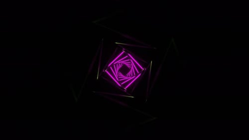 Pink And Lime Neon Curve Background Vj Loop In 4K