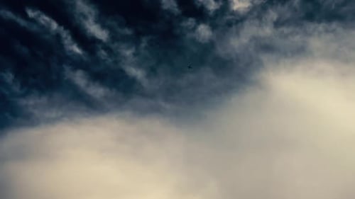 plane flying in beauty blue sky