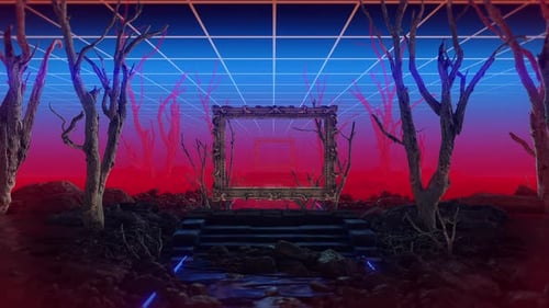 Neon Landscape VJ Loop 04