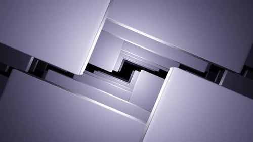 Black and White Geometric Lean Tunnel Loop Animation Background