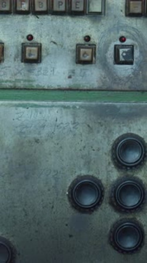 Rusty Controls And Worn Gauges Closeup Of Aged Machinery Showing Corrosion And Textured Surfaces