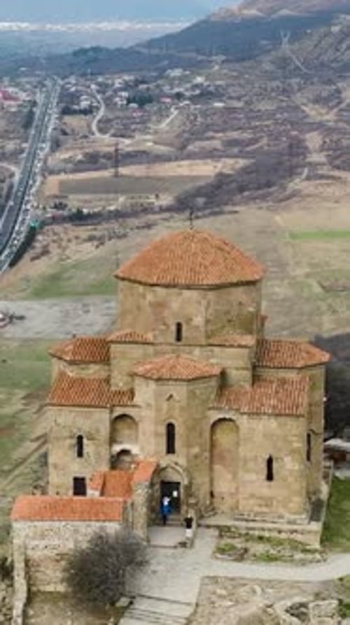 Vertical Video Mtskheta Aerial Tour of Georgia's Rich History