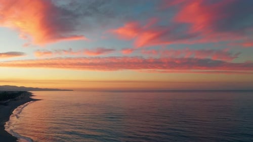 Lovely Clouds On The Top Of Calm Ocean