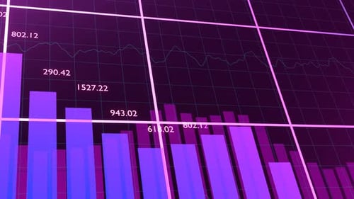 Stock market animated graphic. Stock price chart.