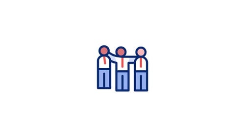 Animiertes Teamwork-Symbol