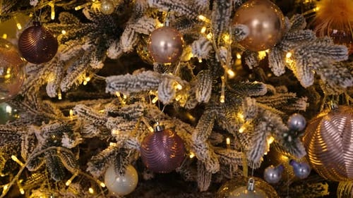 Close Up Of Decorated Christmas Tree