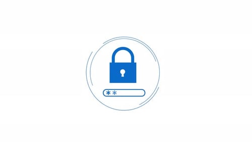 Animated Padlock and Password Input for Digital Security